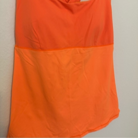 Lululemon Track And Train Tank Top Side Slits Pizzaz Orange Size 8 Medium Women - Picture 5 of 11